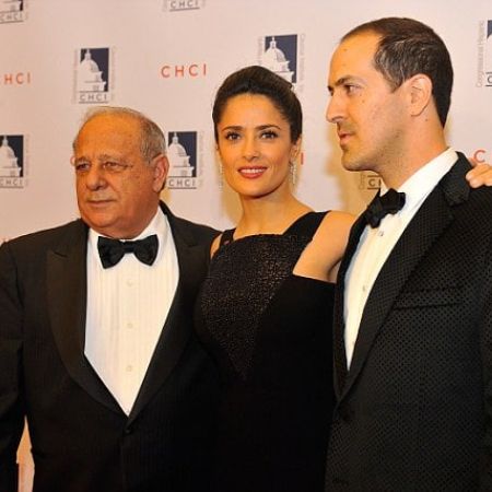 Sami Hayek, Salma Hayek and Sami at award show.